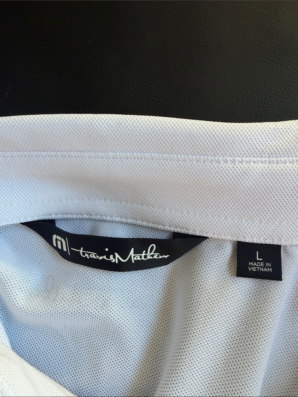 TravisMathew Men’s White Chest Stripe Performance Golf Polo L - Picture 3 of 11